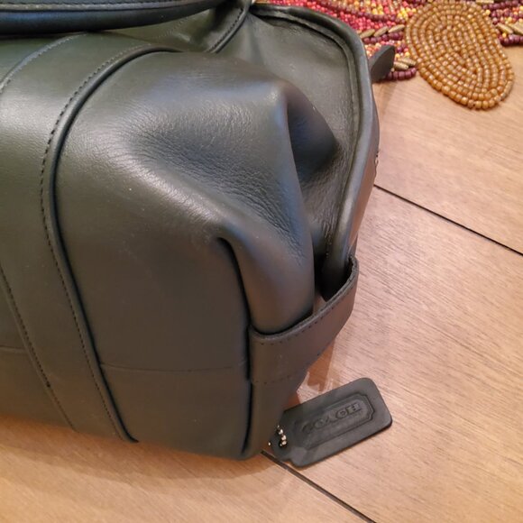 Vintage Coach Soft Satchel in Green + Hangtag - Picture 11 of 13